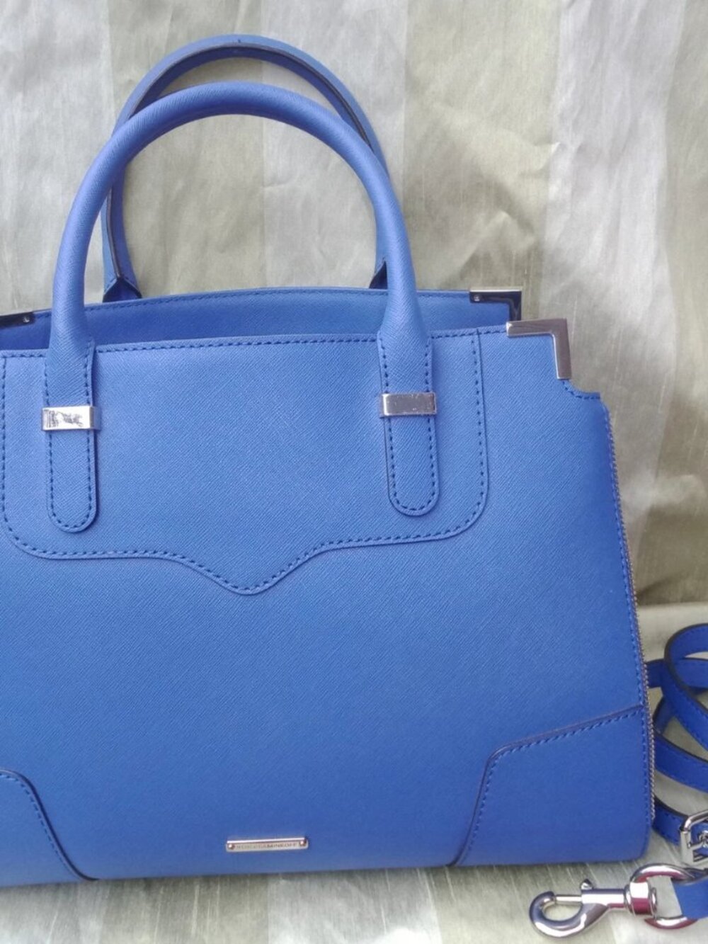 Rebecca Minkoff Blue Leather Purse Handbag SATCHEL SHOULDER BAG